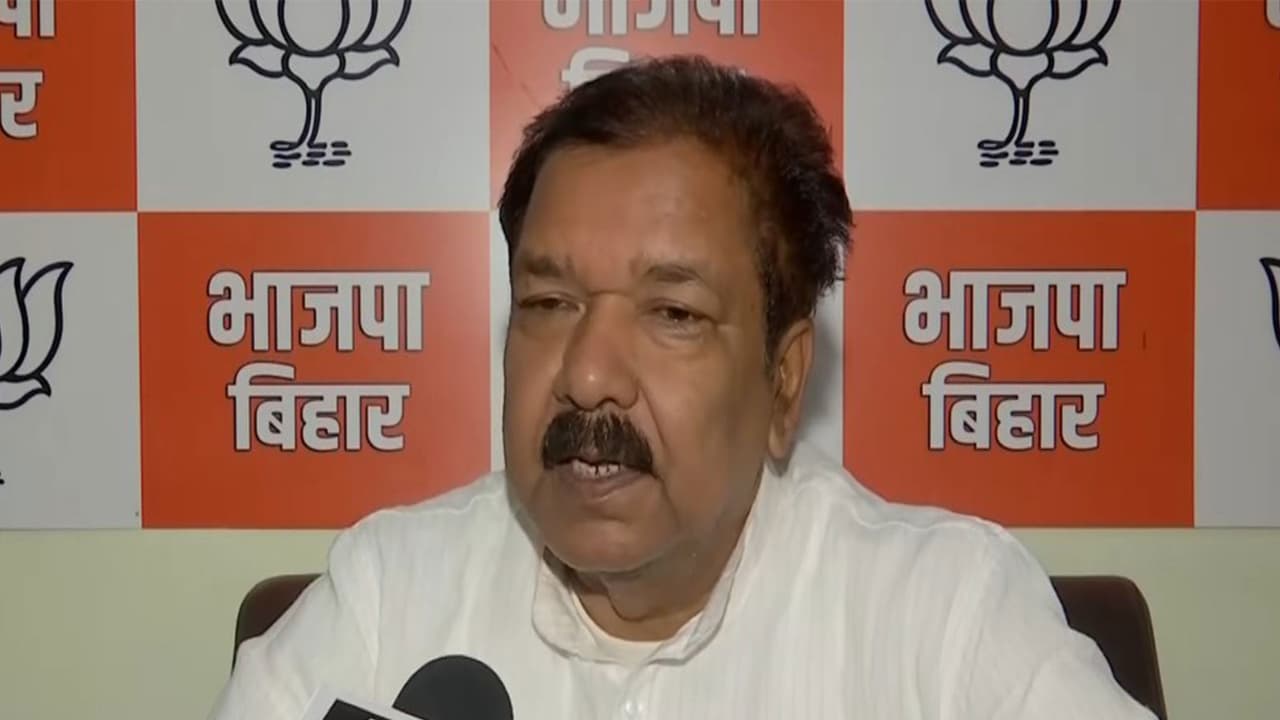 Bihar BJP president Dilip Kumar Jaiswal speaking to0o ANI on Tuesday. (Photo/ANI)