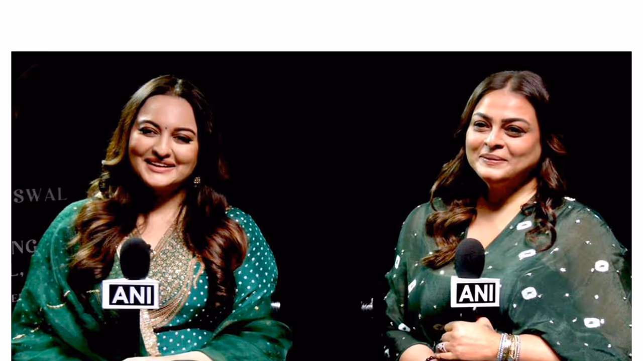 Actors Sonakshi Sinha and Shilpa Shirodkar (Image source: ANI)