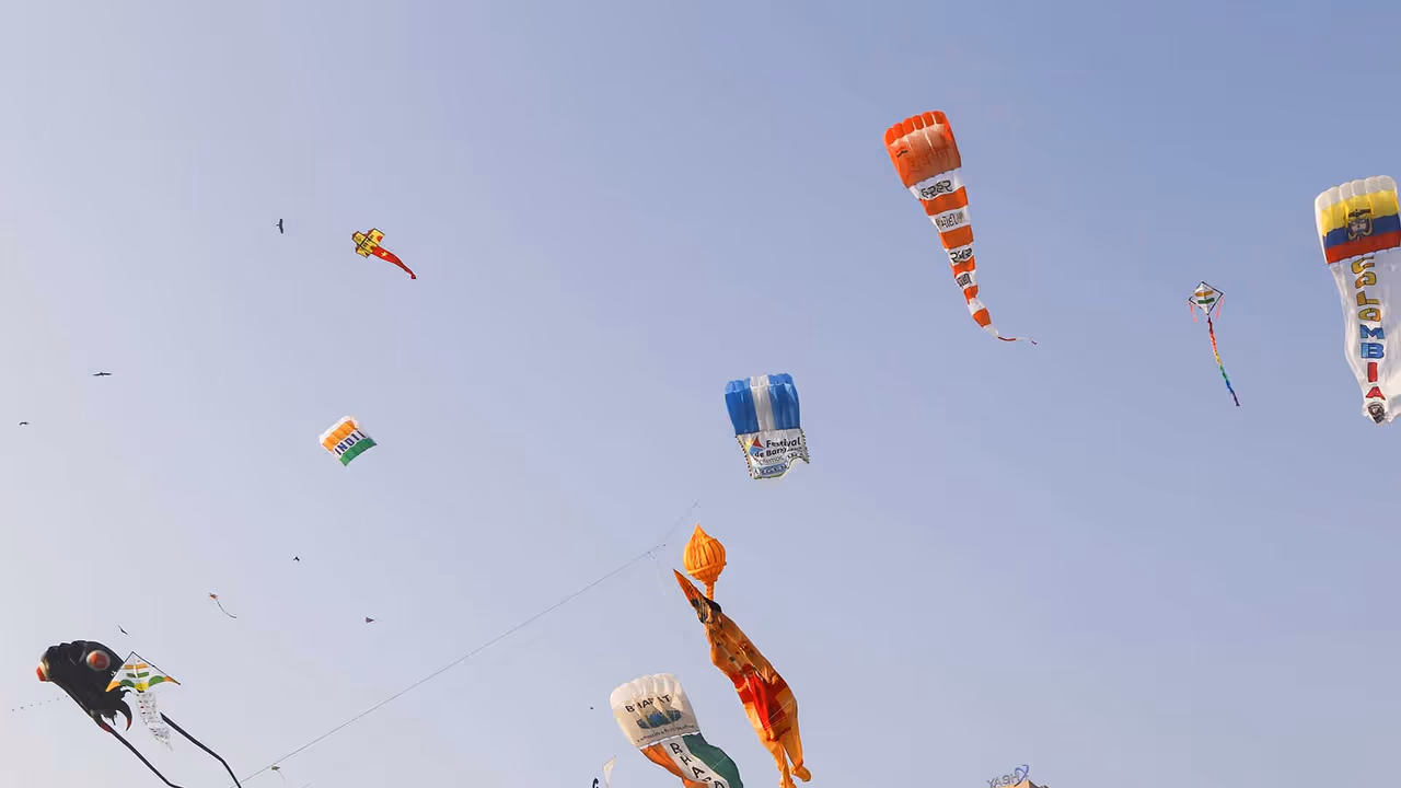Kite flying tradition during Independence Day (Photo/ANI) Kite flying tradition during Independence Day (Photo/ANI)
