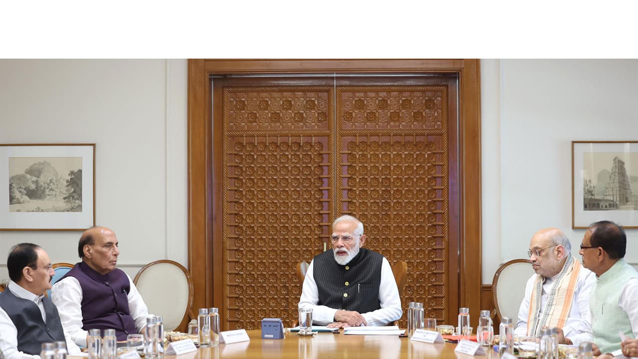 Earlier visual of Prime Minister Narendra Modi chairing a meeting (FilePhoto/ANI) Earlier visual of Prime Minister Narendra Modi chairing a meeting (FilePhoto/ANI)