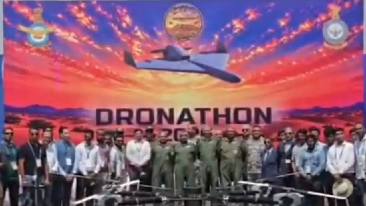 The Indian Air Force organises its first ‘Dronathon 2026’ (Photo/ANI) The Indian Air Force organises its first ‘Dronathon 2026’ (Photo/ANI)