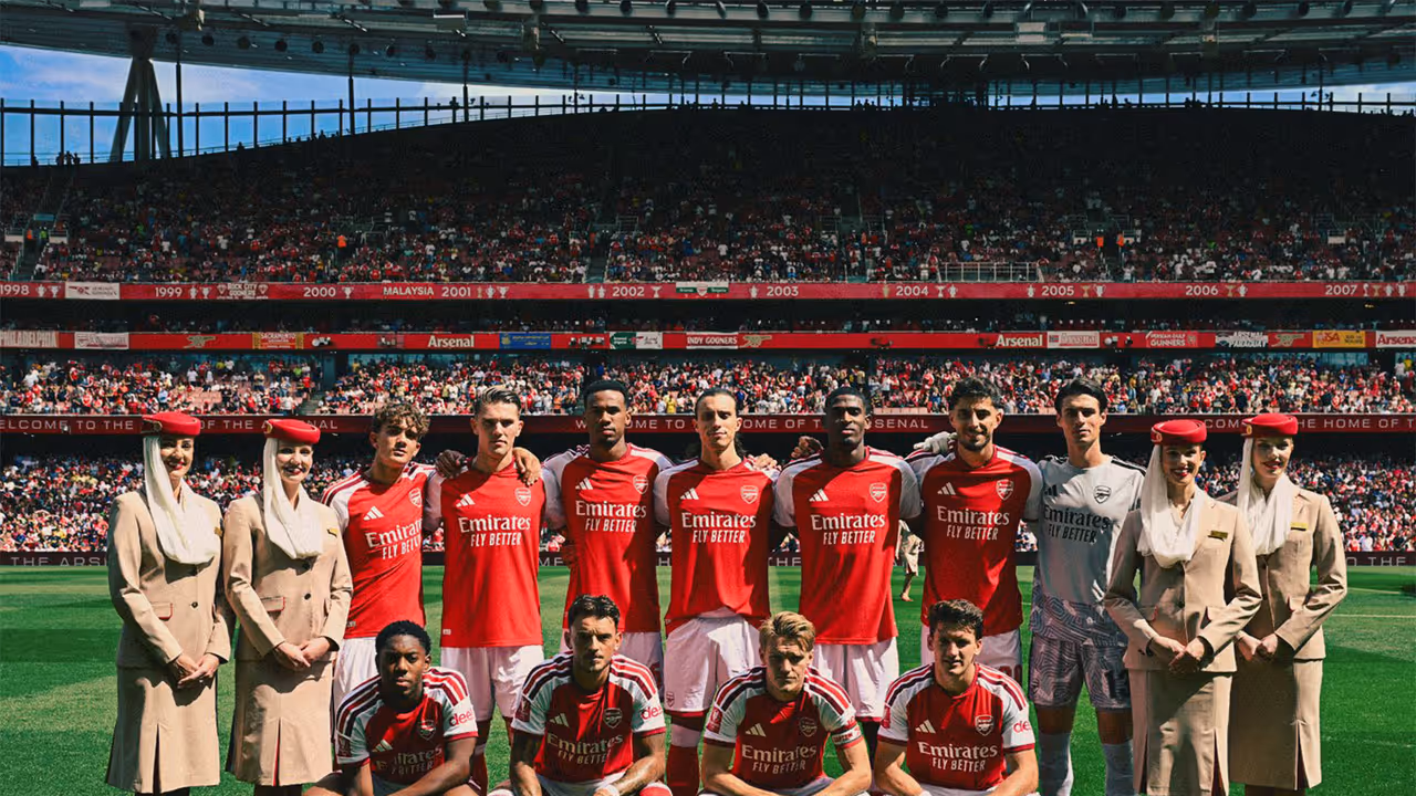 Arsenal team. (Photo: @Arsenal X) Arsenal team. (Photo: @Arsenal X)
