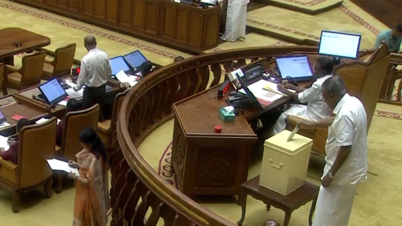 Keralam LoP Pinarayi Vijayan particiaptes in Deputy Speaker Election (Photo/Sabha TV) Keralam LoP Pinarayi Vijayan particiaptes in Deputy Speaker Election (Photo/Sabha TV)
