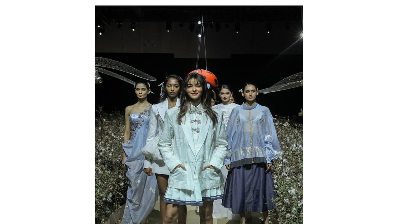 Ananya Panday at Rahul Mishra showcase (Photo/AFEW Rahul Mishra press release) Ananya Panday at Rahul Mishra showcase (Photo/AFEW Rahul Mishra press release)