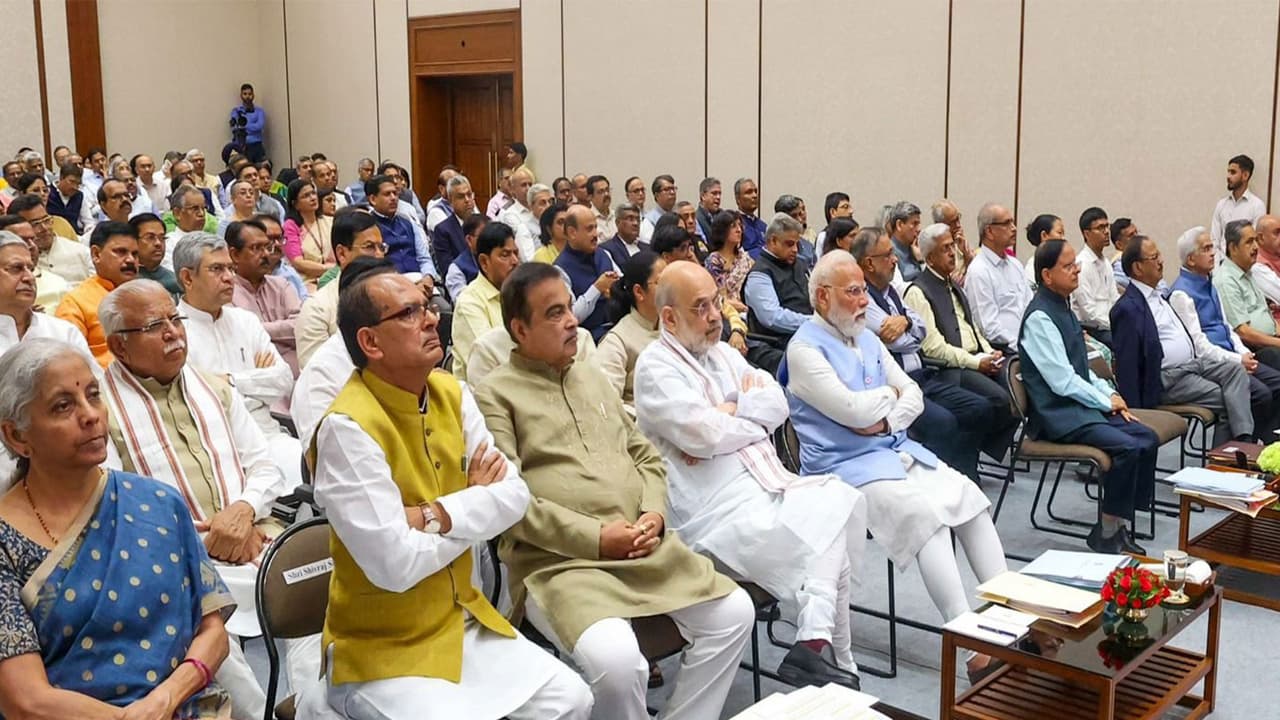 Visual from the Council of Ministers' meeting (Photo/@narendramodi) Visual from the Council of Ministers' meeting (Photo/@narendramodi)