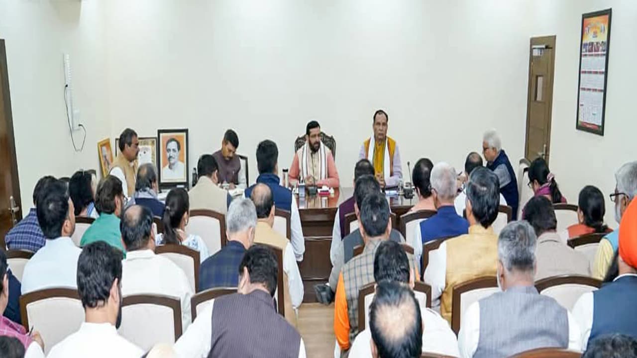 Haryana CM Nayab Singh Saini holds key meeting (Photo/ANI) Haryana CM Nayab Singh Saini holds key meeting (Photo/ANI)