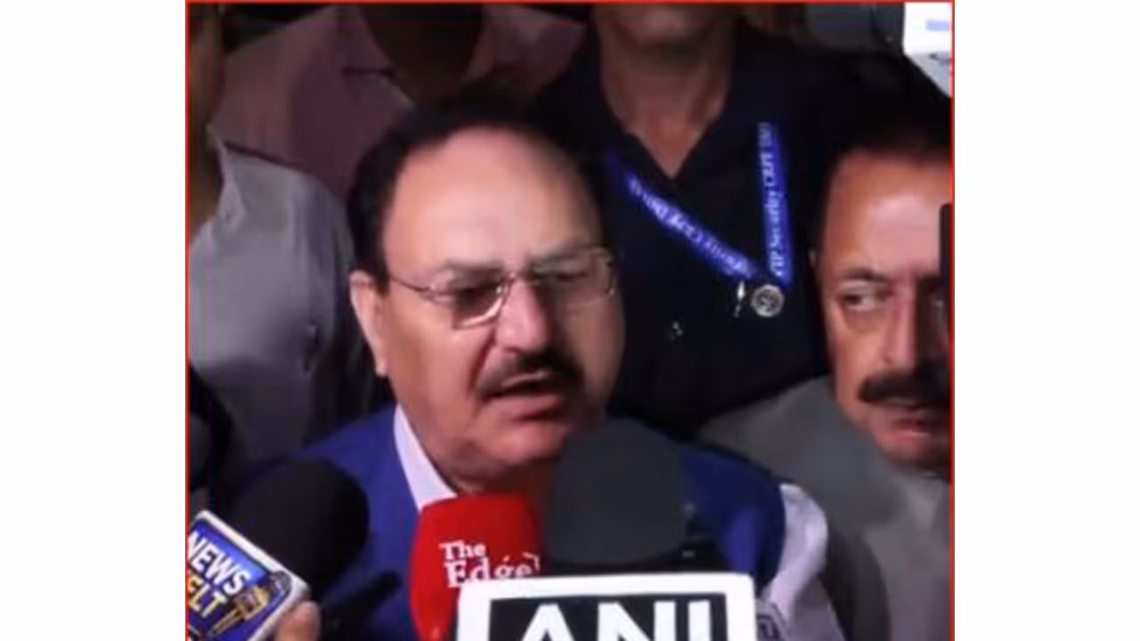 Union Minister J P Nadda outside Constitution Club in New Delhi (Photo/ANI) Union Minister J P Nadda outside Constitution Club in New Delhi (Photo/ANI)