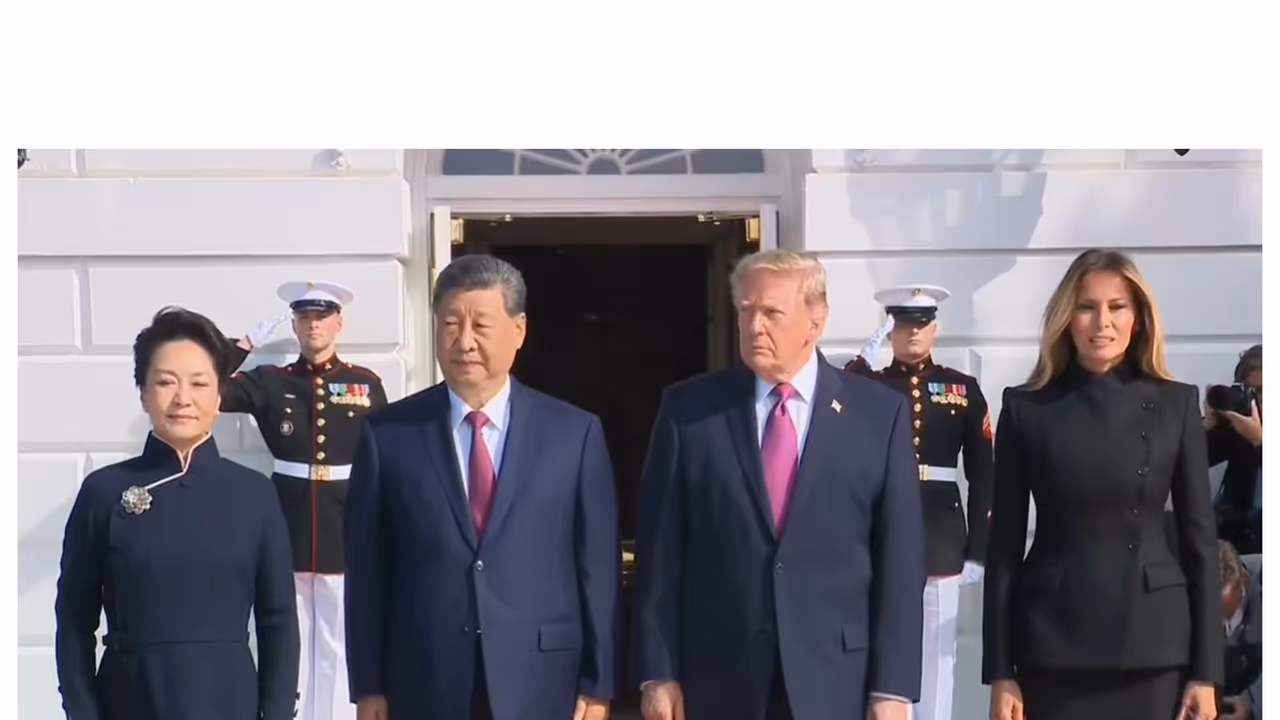 US President Donald Trump and First Lady Melania Trump welcome Chinese President Xi Jinping and his wife Peny Liyuan at White House (Photo/White House) US President Donald Trump and First Lady Melania Trump welcome Chinese President Xi Jinping and his wife Peny Liyuan at White House (Photo/White House)