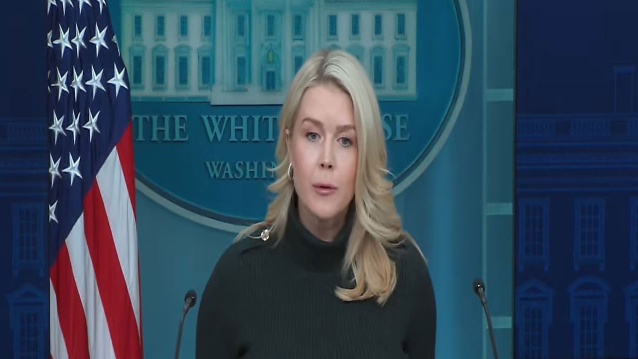 White House Press Secretary Karoline Leavitt speaks during a press briefing in Washington, DC, addressing questions over comments made about Alex Pretti. (Image Source: The White House/YouTube) White House Press Secretary Karoline Leavitt speaks during a press briefing in Washington, DC, addressing questions over comments made about Alex Pretti. (Image Source: The White House/YouTube)