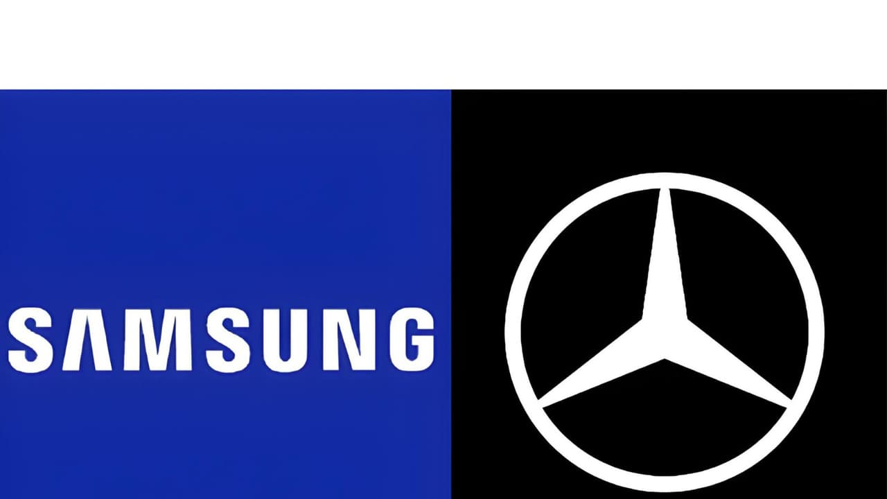Samsung Logo (Image/@SamsungNewsIN/@MercedesBenz)