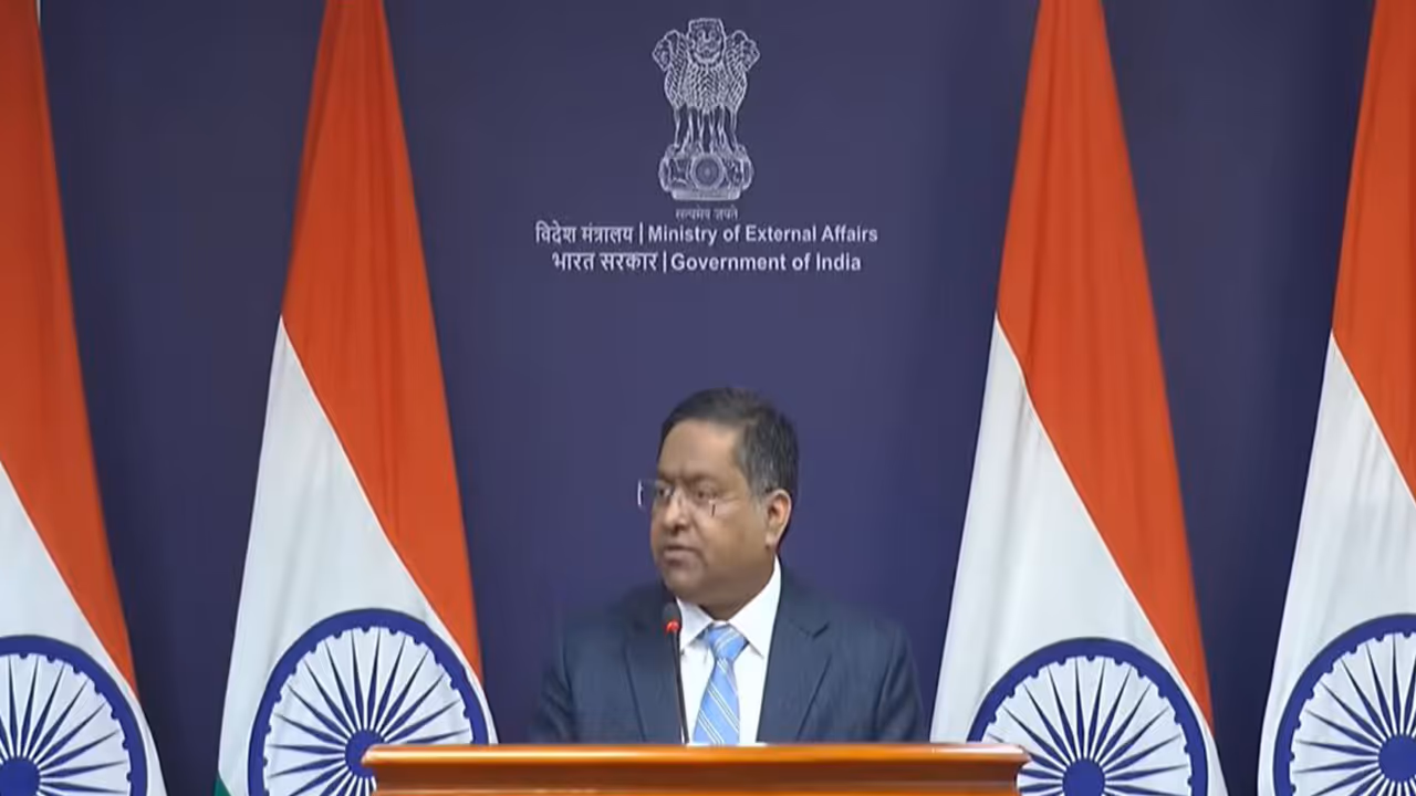 MEA Spokesperson Randhir Jaiswal (Photo/MEAYoutube)