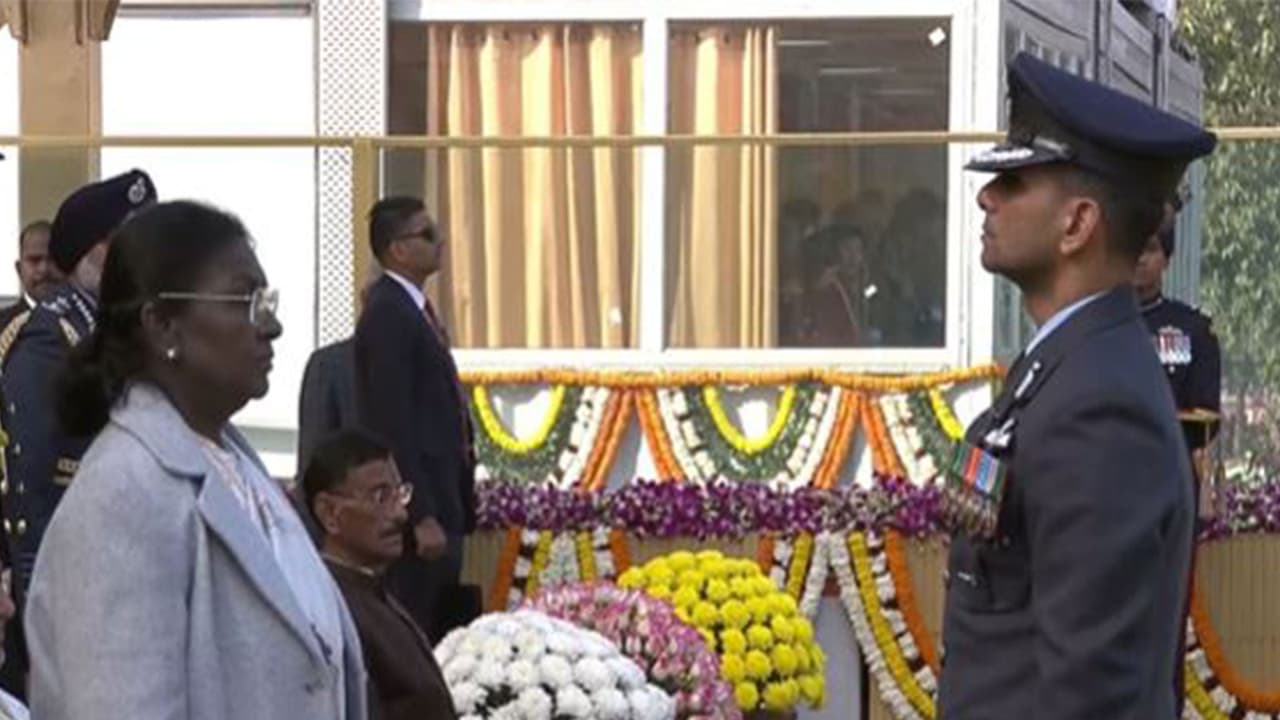 President Droupadi Murmu confers Ashok Chakra to Group Captain Shubhnashu Shukla (Photo/DD) President Droupadi Murmu confers Ashok Chakra to Group Captain Shubhnashu Shukla (Photo/DD)
