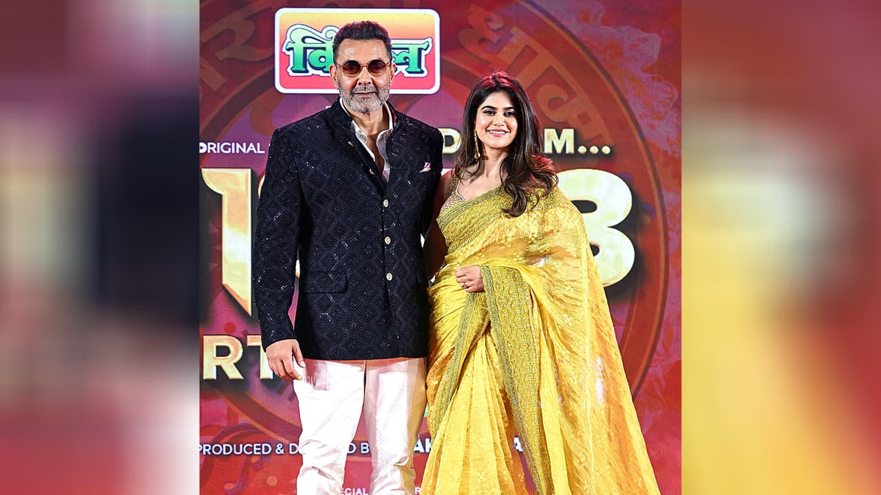 Bobby Deol and Aaditi Pohankar (Photo: ANI) Bobby Deol and Aaditi Pohankar (Photo: ANI)