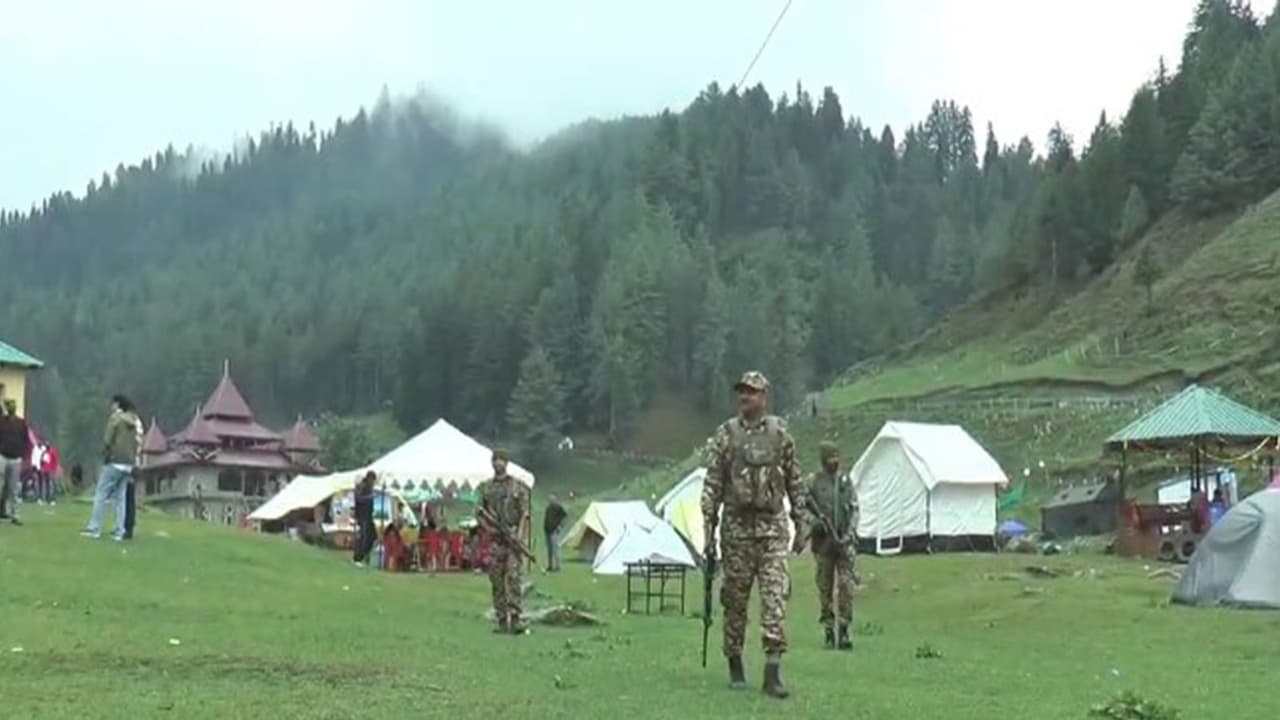 Comprehensive security arrangements in Bhaderwah in J K (Photo/ANI) Comprehensive security arrangements in Bhaderwah in J K (Photo/ANI)