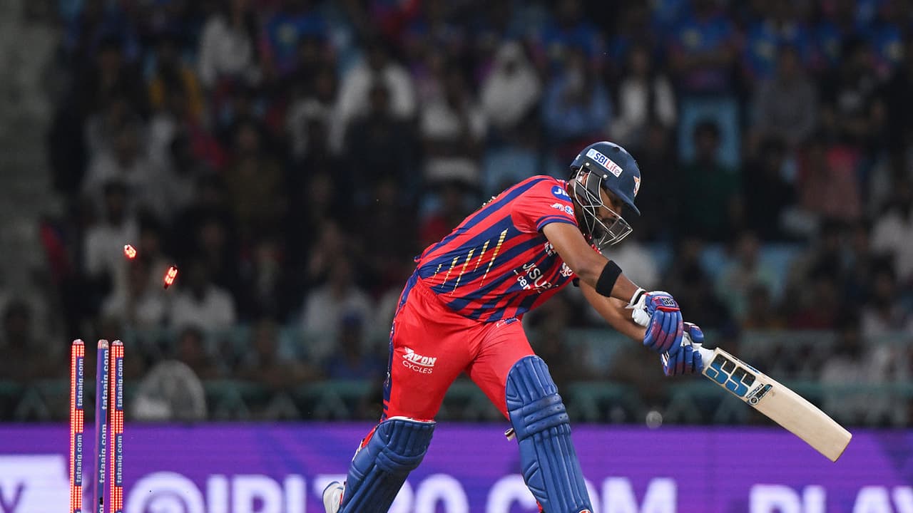 Nicholas Pooran getting bowled. (Photo: ANI) Nicholas Pooran getting bowled. (Photo: ANI)