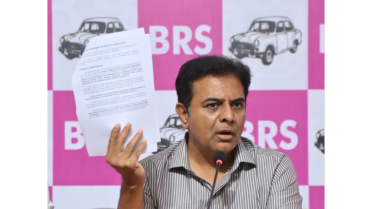 BRS Working President KT Rama Rao (Photo/BRS) BRS Working President KT Rama Rao (Photo/BRS)