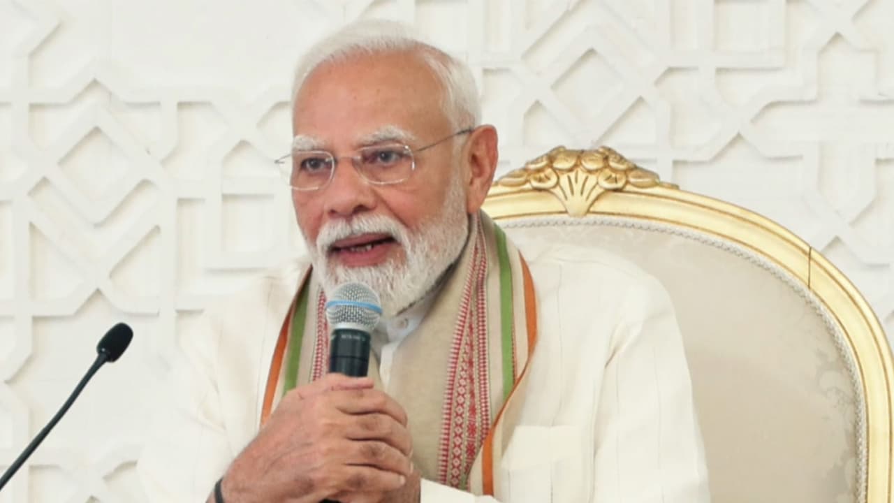 Prime Minister Narendra Modi addressing the audience at the Mahatma Gandhi Centre at Tashkent State University of Oriental Studies (Photo/X/@narendramodi) Prime Minister Narendra Modi addressing the audience at the Mahatma Gandhi Centre at Tashkent State University of Oriental Studies (Photo/X/@narendramodi)