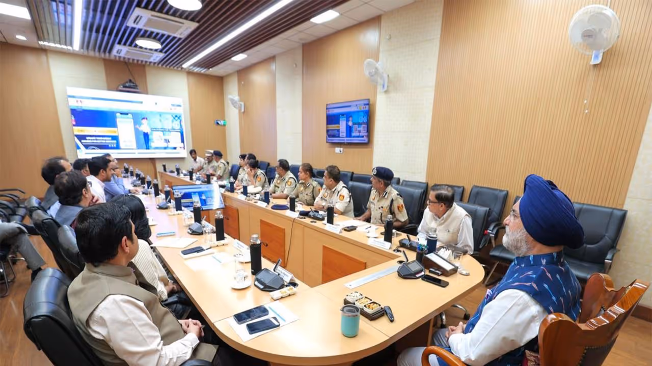 Delhi Lieutenant Governor Taranjit Singh Sandhu launches upgraded Traffic Police website (Photo/ANI) Delhi Lieutenant Governor Taranjit Singh Sandhu launches upgraded Traffic Police website (Photo/ANI)