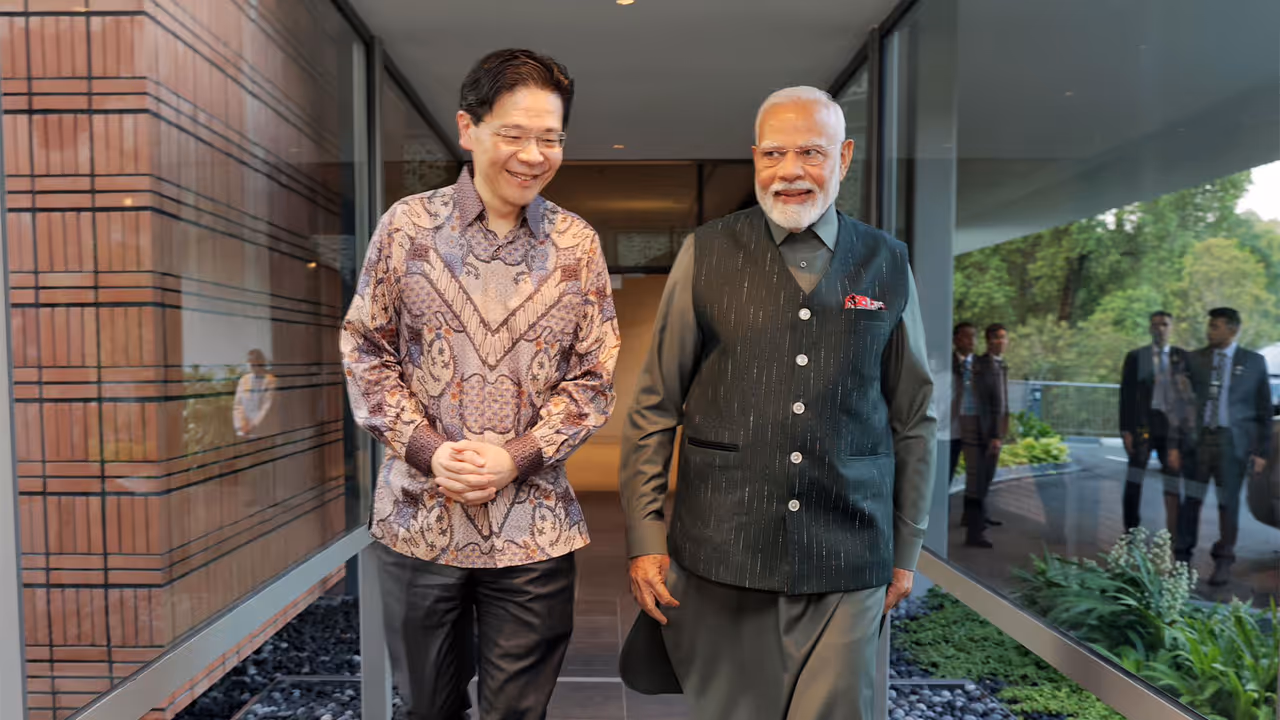 Singapore Prime Minister Lawrence Wong and Prime Minister Narendra Modi (Photo/X@LawrenceWongST) Singapore Prime Minister Lawrence Wong and Prime Minister Narendra Modi (Photo/X@LawrenceWongST)