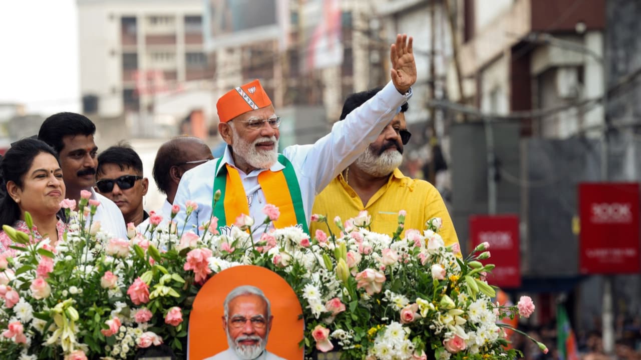 Prime Minister Narendra Modi in Thrissur (Photo/ANI) Prime Minister Narendra Modi in Thrissur (Photo/ANI)