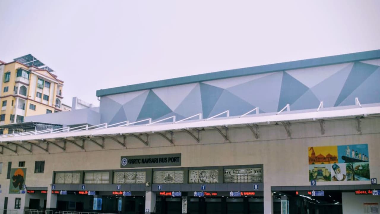 Visual of the bus port in Navsari (Photo: Gujarat CMO) Visual of the bus port in Navsari (Photo: Gujarat CMO)