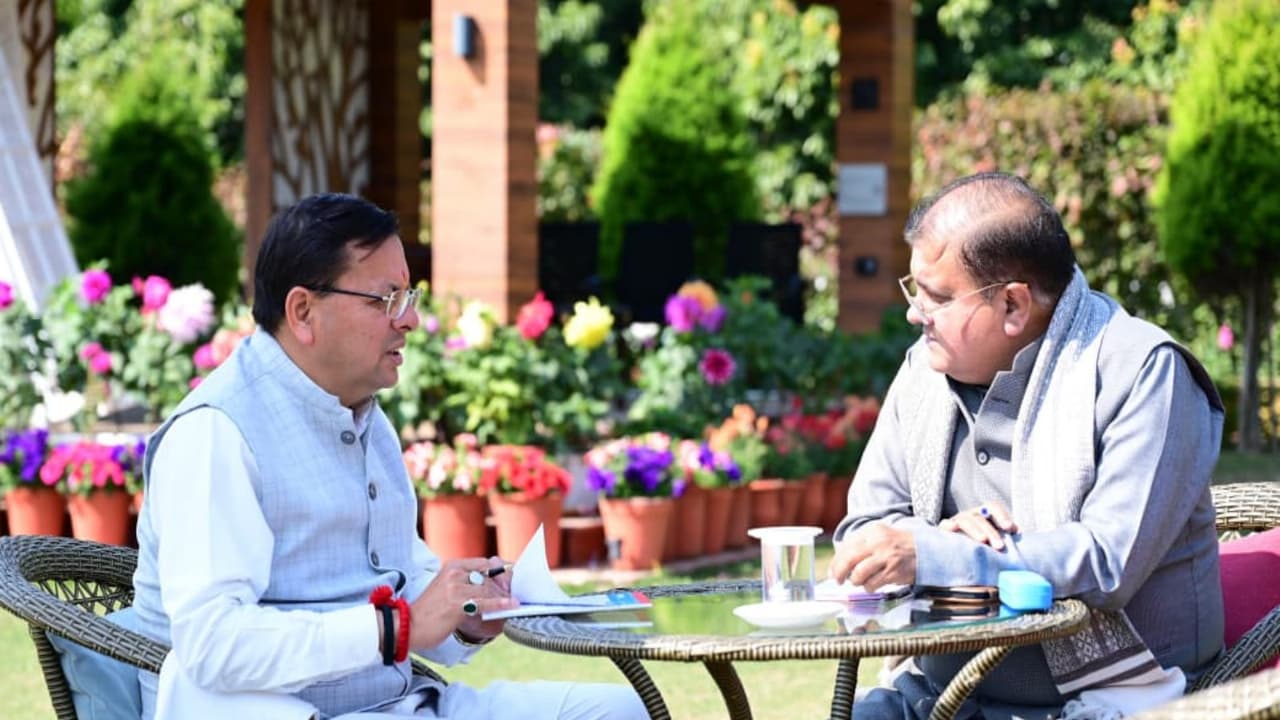 Uttarakhand Chief Minister Pushkar Singh Dhami with BJP State President Mahendra Bhatt (Photo X/Pushkar Singh Dhami) Uttarakhand Chief Minister Pushkar Singh Dhami with BJP State President Mahendra Bhatt (Photo X/Pushkar Singh Dhami)