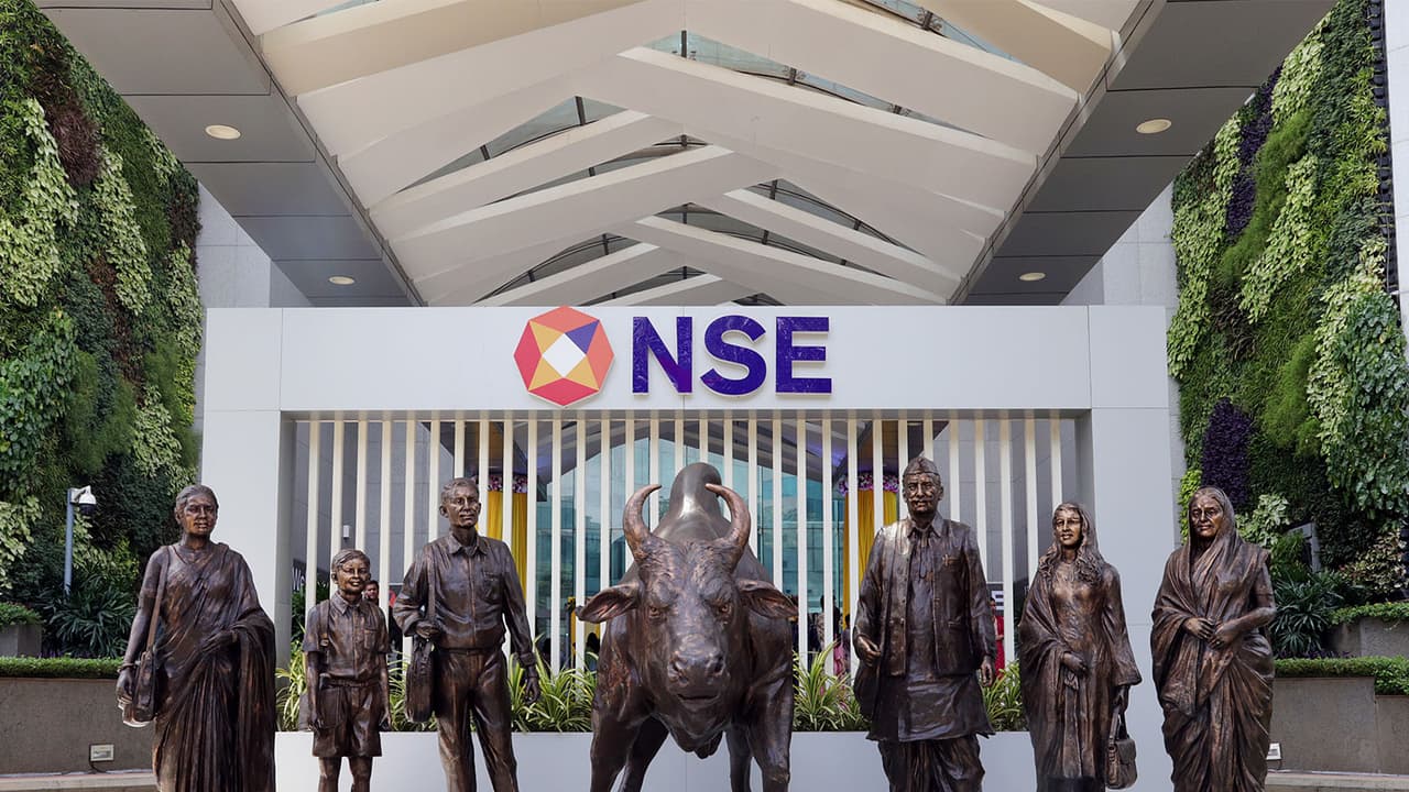 A view of the newly renovated NSE atrium bull (File Photo/ANI) A view of the newly renovated NSE atrium bull (File Photo/ANI)