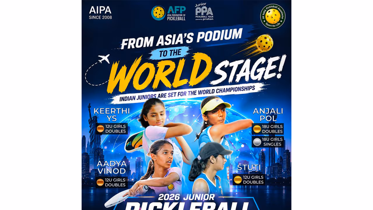 Four Indian juniors invited to Junior Pickleball World C’ship (Photo: AIPA) Four Indian juniors invited to Junior Pickleball World C’ship (Photo: AIPA)