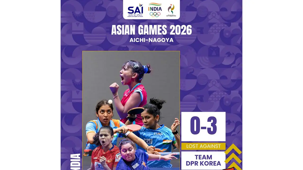 North Korea defeat India 3 0 in women’s TT quarters (Photo: X/@Media_SAI) North Korea defeat India 3 0 in women’s TT quarters (Photo: X/@Media_SAI)