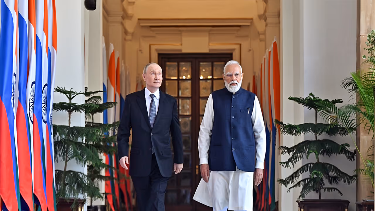 Prime Minister Narendra Modi and Russian President Vladimir Putin (File Photo/ANI)
