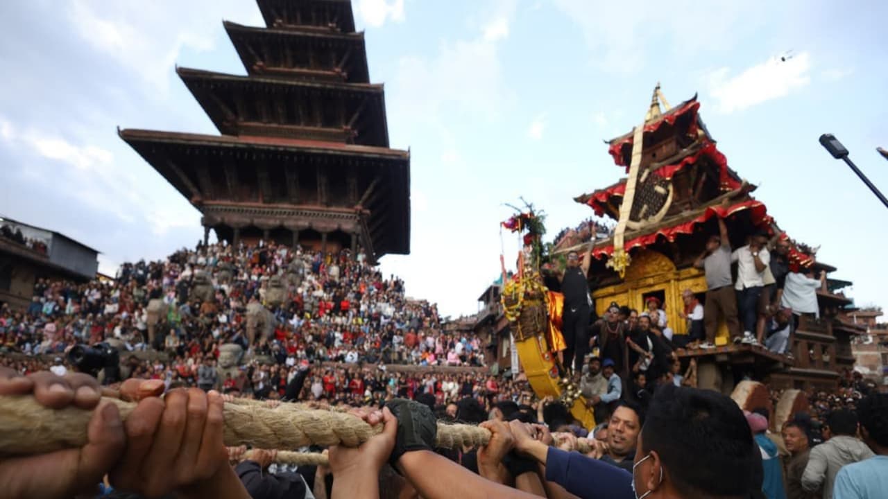 Commencement of week long Biska Jatra in Nepal (Photo/ANI) Commencement of week long Biska Jatra in Nepal (Photo/ANI)