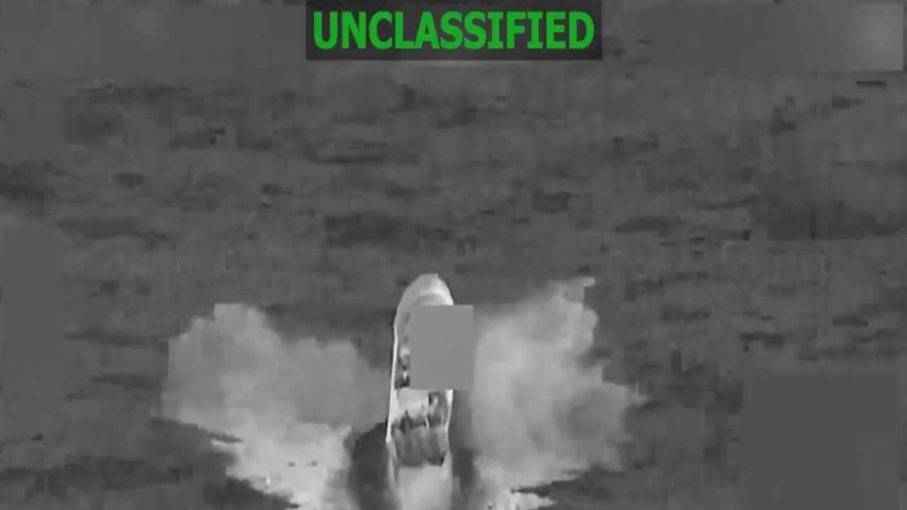 Visual of the US military action on a boat in East Pacific Ocean (Photo/X@@Southcom) Visual of the US military action on a boat in East Pacific Ocean (Photo/X@@Southcom)