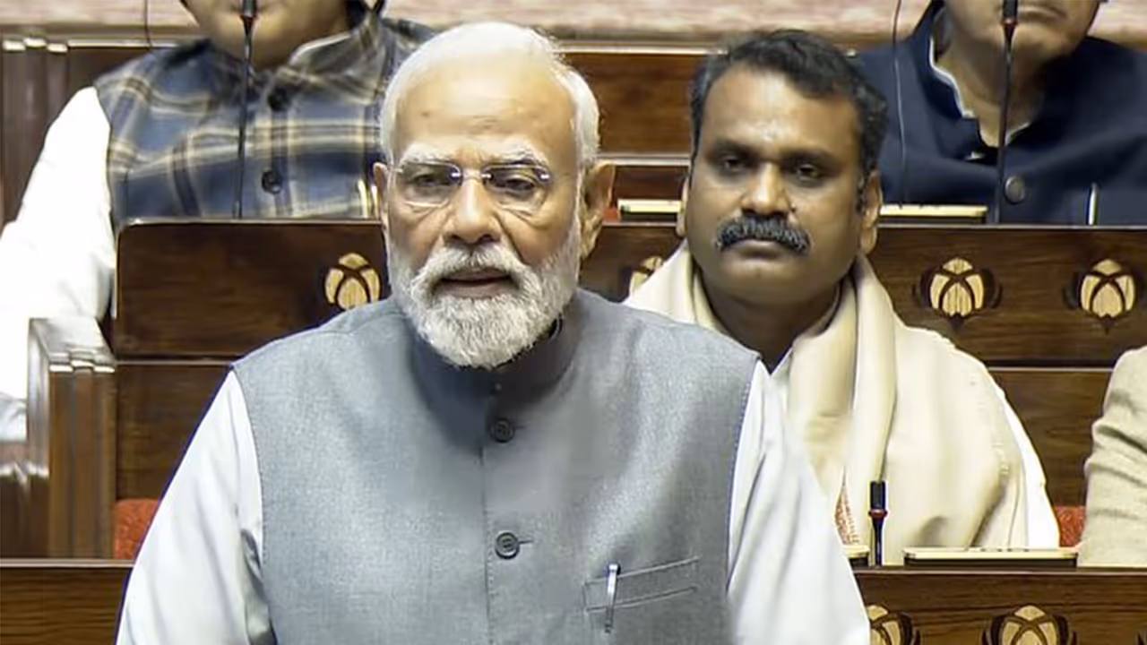PM Narendra Modi in Rajya Sabha (Photo/Sansad TV) PM Narendra Modi in Rajya Sabha (Photo/Sansad TV)