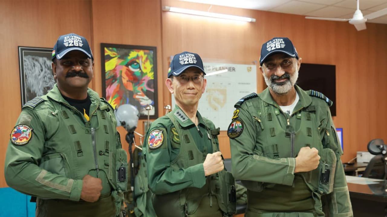 IAF chief Air Chief Marshal AP Singh (On Right) and Japan Air Self Defense Force Chief of Staff Masahiro Morita (In Centre)(Photo/X/@IndianEmbTokyo) IAF chief Air Chief Marshal AP Singh (On Right) and Japan Air Self Defense Force Chief of Staff Masahiro Morita (In Centre)(Photo/X/@IndianEmbTokyo)