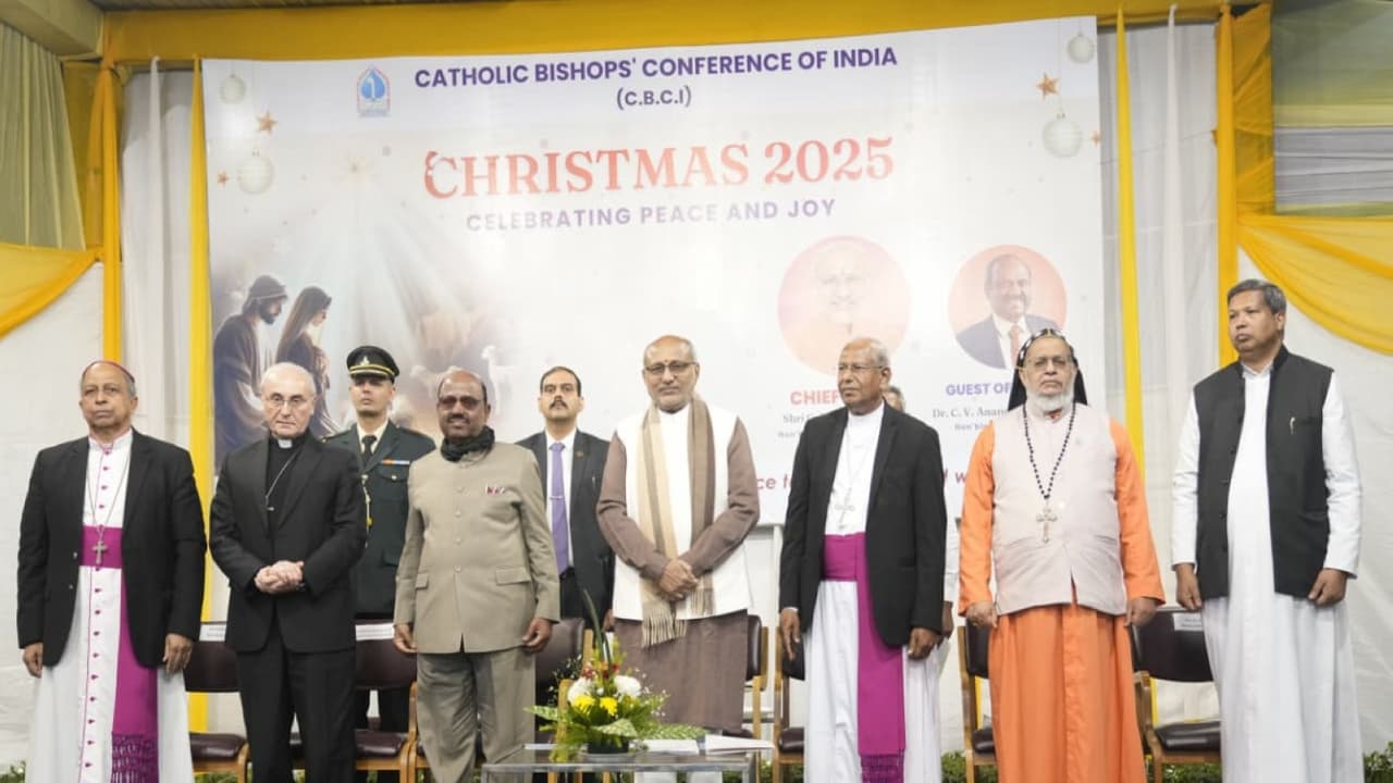Vice President CP Radhakrishnan at Christmas celebration (Photo: @VPIndia/X) Vice President CP Radhakrishnan at Christmas celebration (Photo: @VPIndia/X)