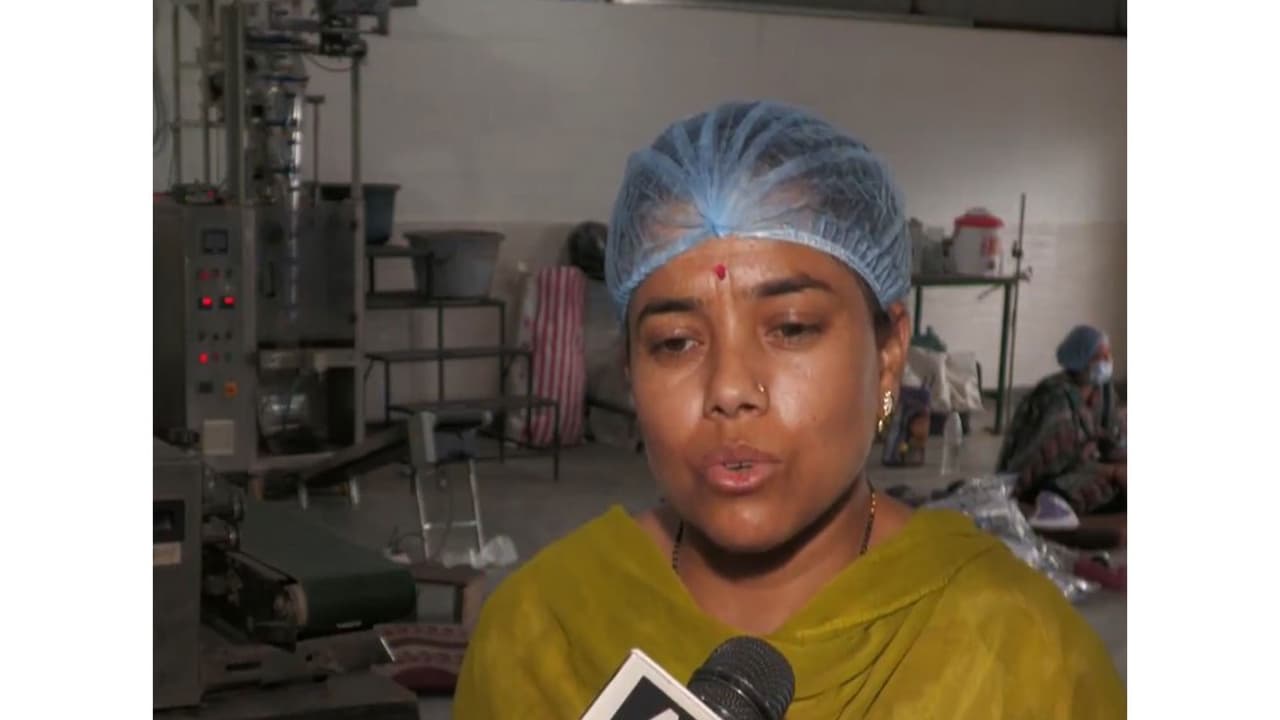 J K woman entrepreneur Avilasha Salaria sets up spice unit (Photo/ANI) J K woman entrepreneur Avilasha Salaria sets up spice unit (Photo/ANI)
