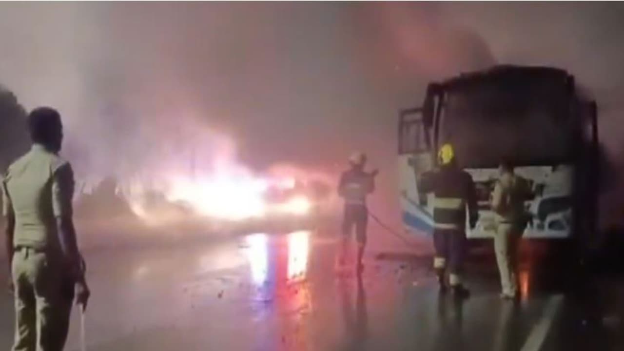 Visuals from the site (Photo/Fire official Hyderabad) Visuals from the site (Photo/Fire official Hyderabad)