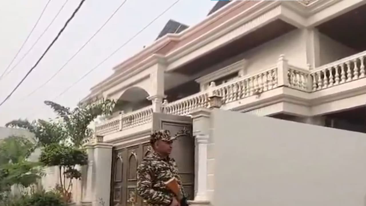 Visual from the area where Enforcement Directorate is conducting searches in illegal cough syrup case. (Photo/ANI)