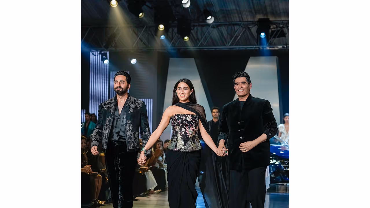 Ayushmann, Sara walk for Manish Malhotra (Photo/Instagram@lakmefashionwk) Ayushmann, Sara walk for Manish Malhotra (Photo/Instagram@lakmefashionwk)