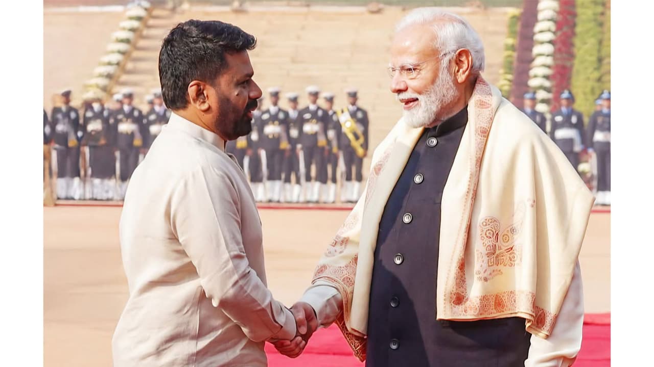 Sri Lankan President Anura Kumara Disanayaka with Prime Minister Narendra Modi (Photo/X/@Mahishini) Sri Lankan President Anura Kumara Disanayaka with Prime Minister Narendra Modi (Photo/X/@Mahishini)
