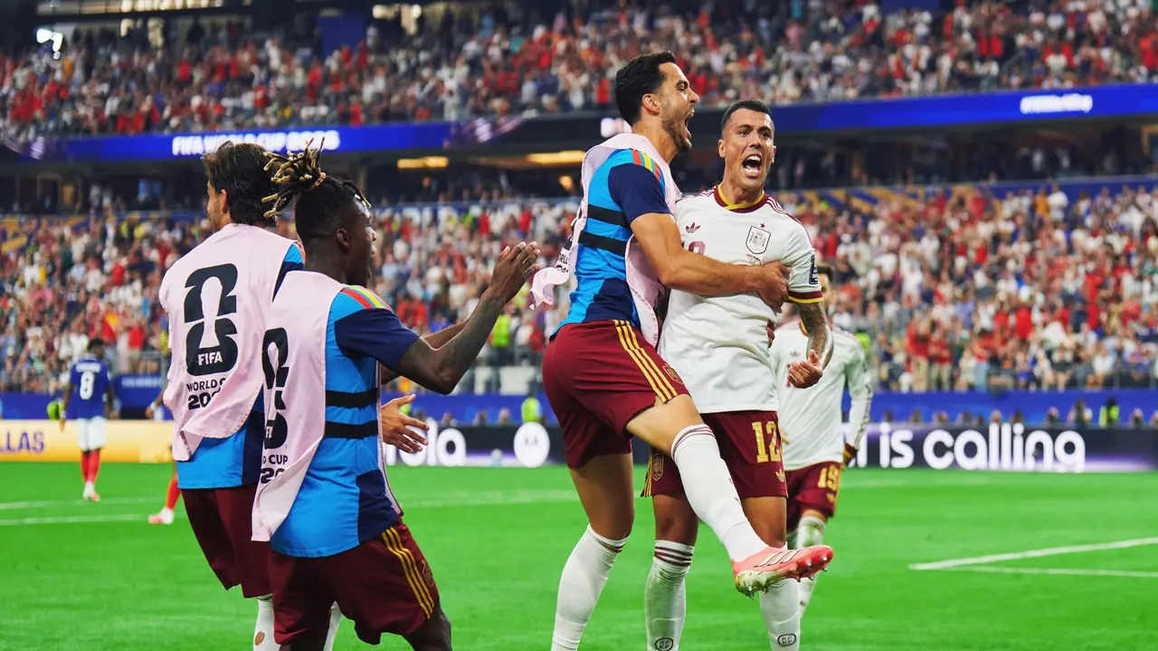 Spain players celebrating during semi final against France (Photo: X/@SEFutbol) Spain players celebrating during semi final against France (Photo: X/@SEFutbol)