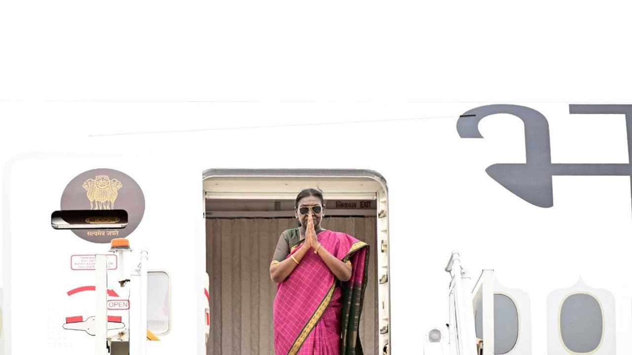 President Droupadi Murmu departs for a three nation state visit to Moldova, North Macedonia and Romania. (Image Source: Rashtrapati Bhavan) President Droupadi Murmu departs for a three nation state visit to Moldova, North Macedonia and Romania. (Image Source: Rashtrapati Bhavan)