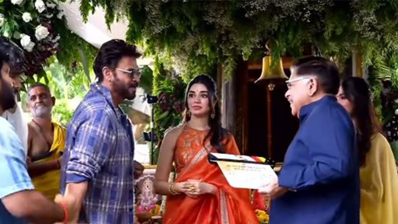 Screen grab from muhurat pooja (Photo/instagram/@sureshproductions) Screen grab from muhurat pooja (Photo/instagram/@sureshproductions)