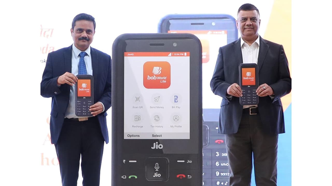 Reliance Jio partners with Bank of Baroda to launch ‘bob World Lite’ on feature phones (Photo Bank of Baroda) Reliance Jio partners with Bank of Baroda to launch ‘bob World Lite’ on feature phones (Photo Bank of Baroda)