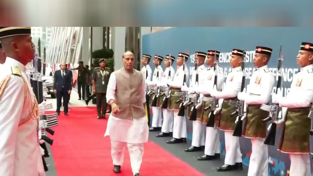Rajnath Singh Arrives for ADMM Plus in Kuala Lumpur (Photo/ANI) Rajnath Singh Arrives for ADMM Plus in Kuala Lumpur (Photo/ANI)