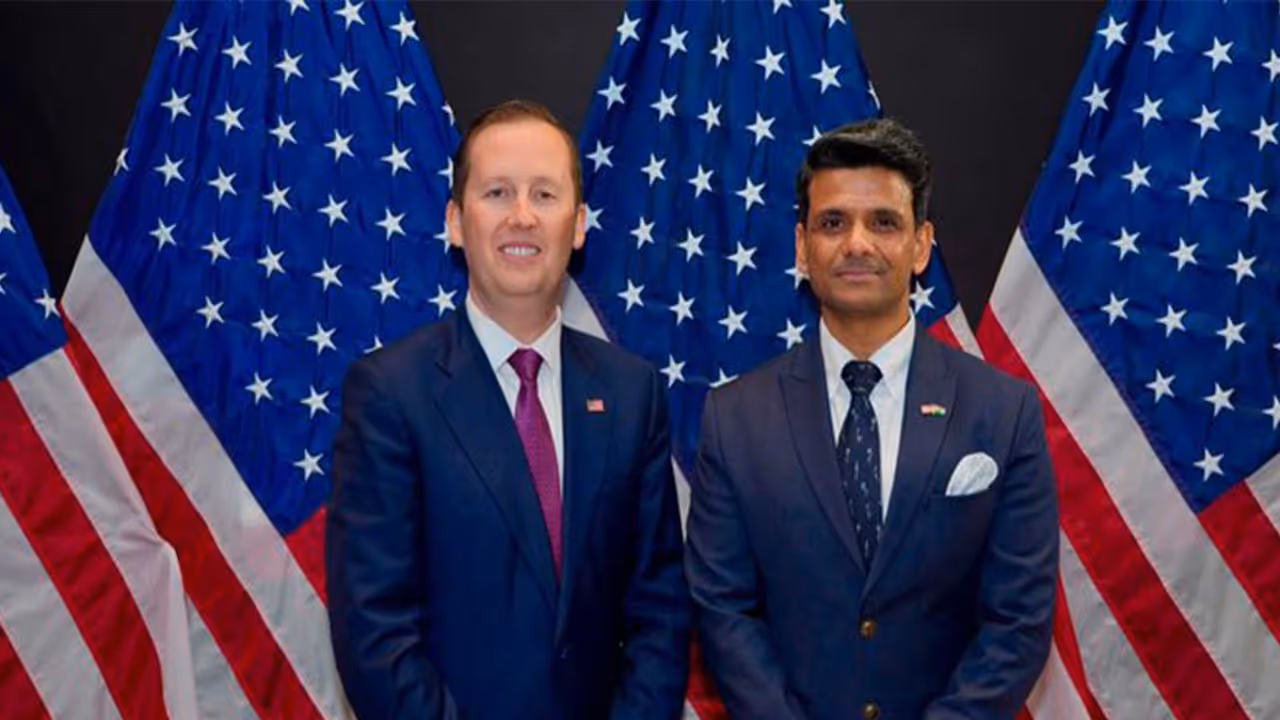 US Ambassador Sergio Gor met Indian astronaut Shubhanshu Shukla (Photo/X@USAmbIndia) US Ambassador Sergio Gor met Indian astronaut Shubhanshu Shukla (Photo/X@USAmbIndia)
