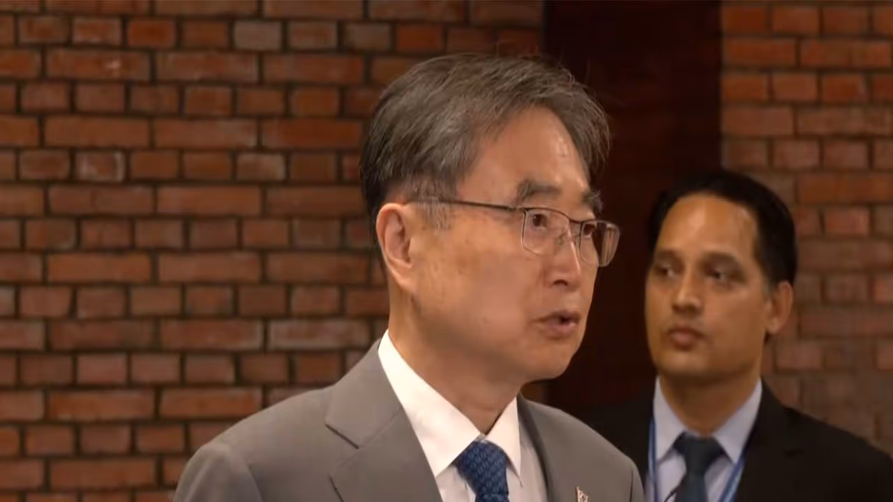 South Korean Foreign Minister Cho Hyun in Nepal (Photo/ANI) South Korean Foreign Minister Cho Hyun in Nepal (Photo/ANI)