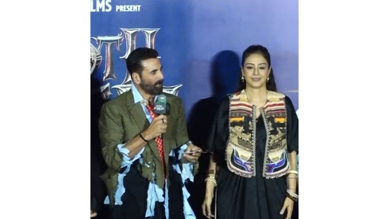 Akshay Kumar and Tabu at Bhooth Bangla trailer launch (Photo/ANI) Akshay Kumar and Tabu at Bhooth Bangla trailer launch (Photo/ANI)