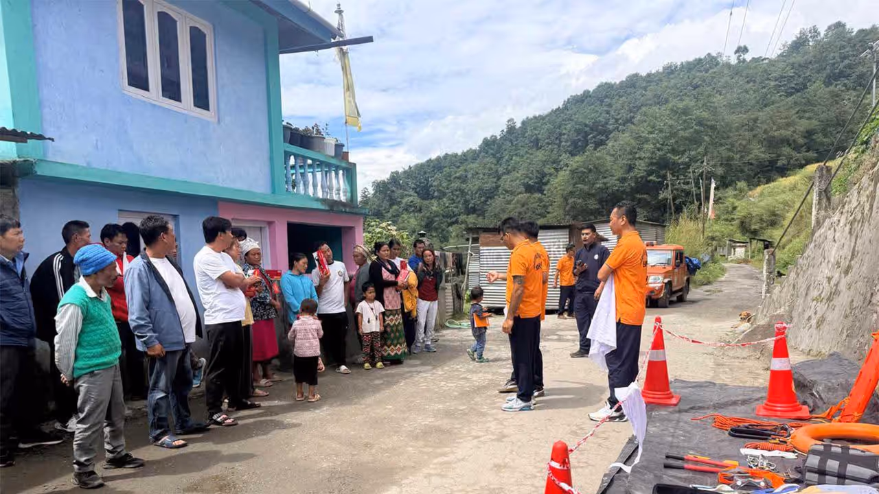 Awareness and training programme on Glacial Lake Outburst Flood risks (Photo/ANI) Awareness and training programme on Glacial Lake Outburst Flood risks (Photo/ANI)