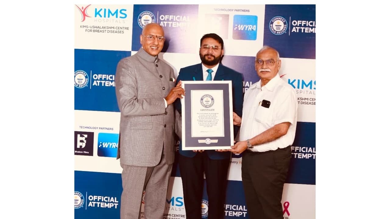 Doctor P Raghu Ram, Founder and Chairman of the Ushalakshmi Breast Cancer Foundation and Founding Director of KIMS USHALAKSHMI Centre (Photo/ANI) Doctor P Raghu Ram, Founder and Chairman of the Ushalakshmi Breast Cancer Foundation and Founding Director of KIMS USHALAKSHMI Centre (Photo/ANI)